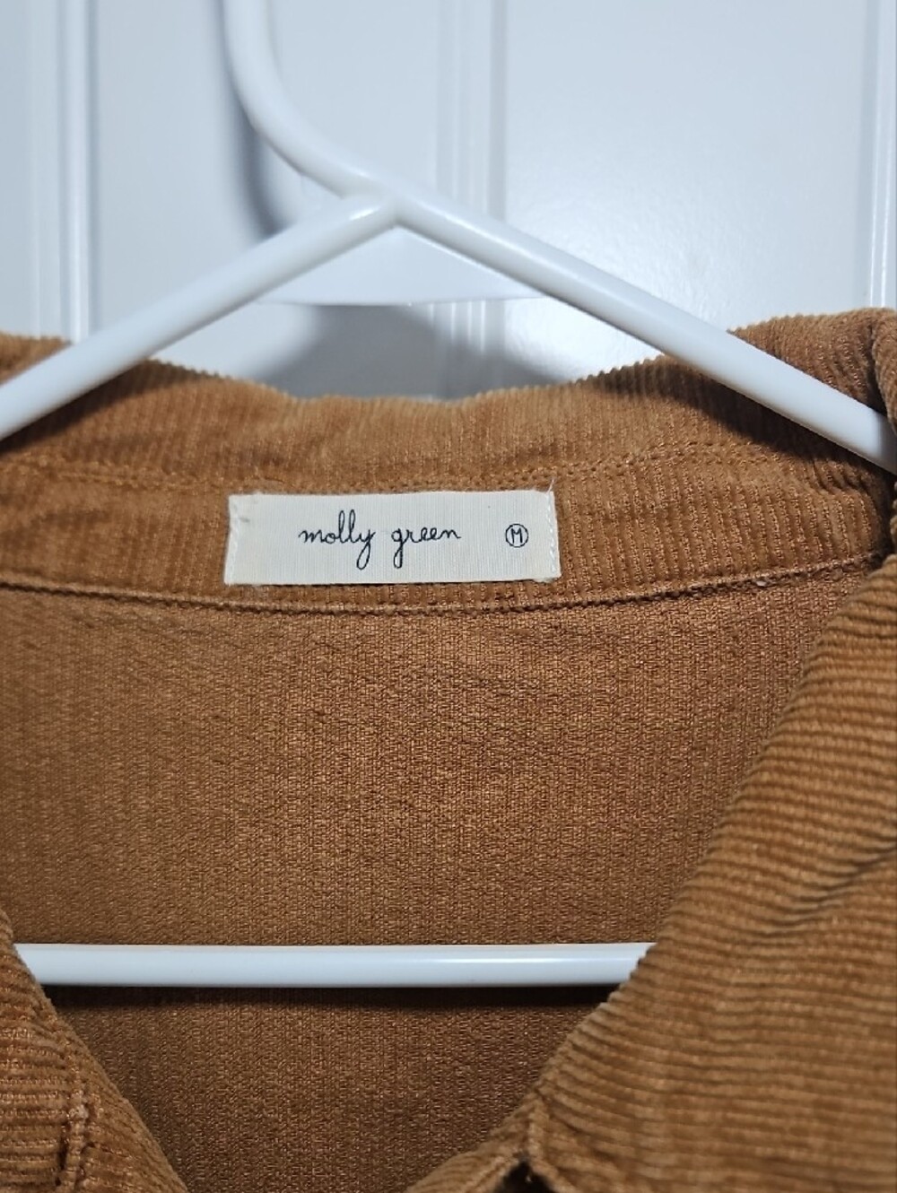 Molly Green Smiley Back Corduroy Jean Jacket Size M - Picture 3 of 4